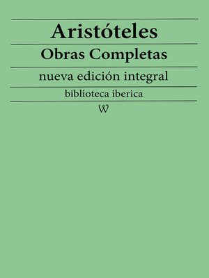 cover image of Aristóteles Obras completas